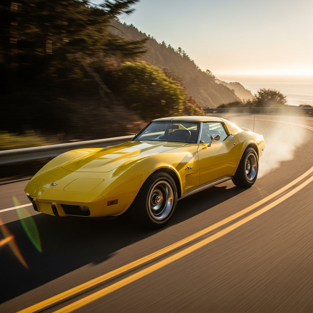 Action Shot: Chevrolet Corvette Driving Fast