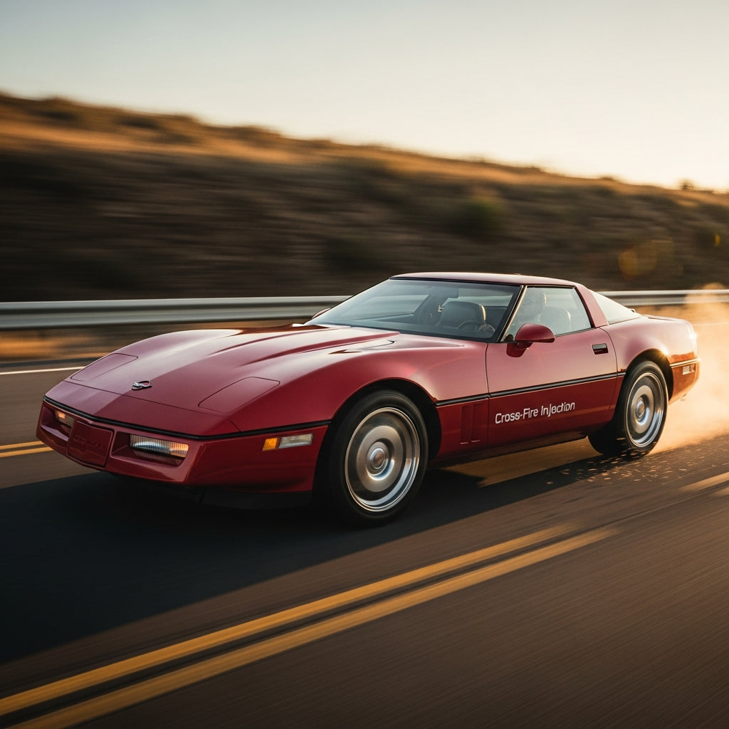 Action Shot: Chevrolet Corvette Driving Fast