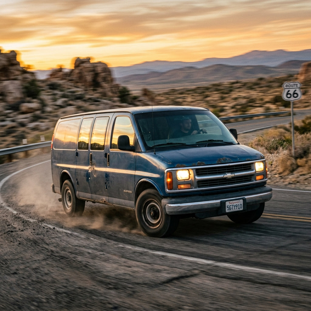 Action Shot: Chevrolet Express Driving Fast