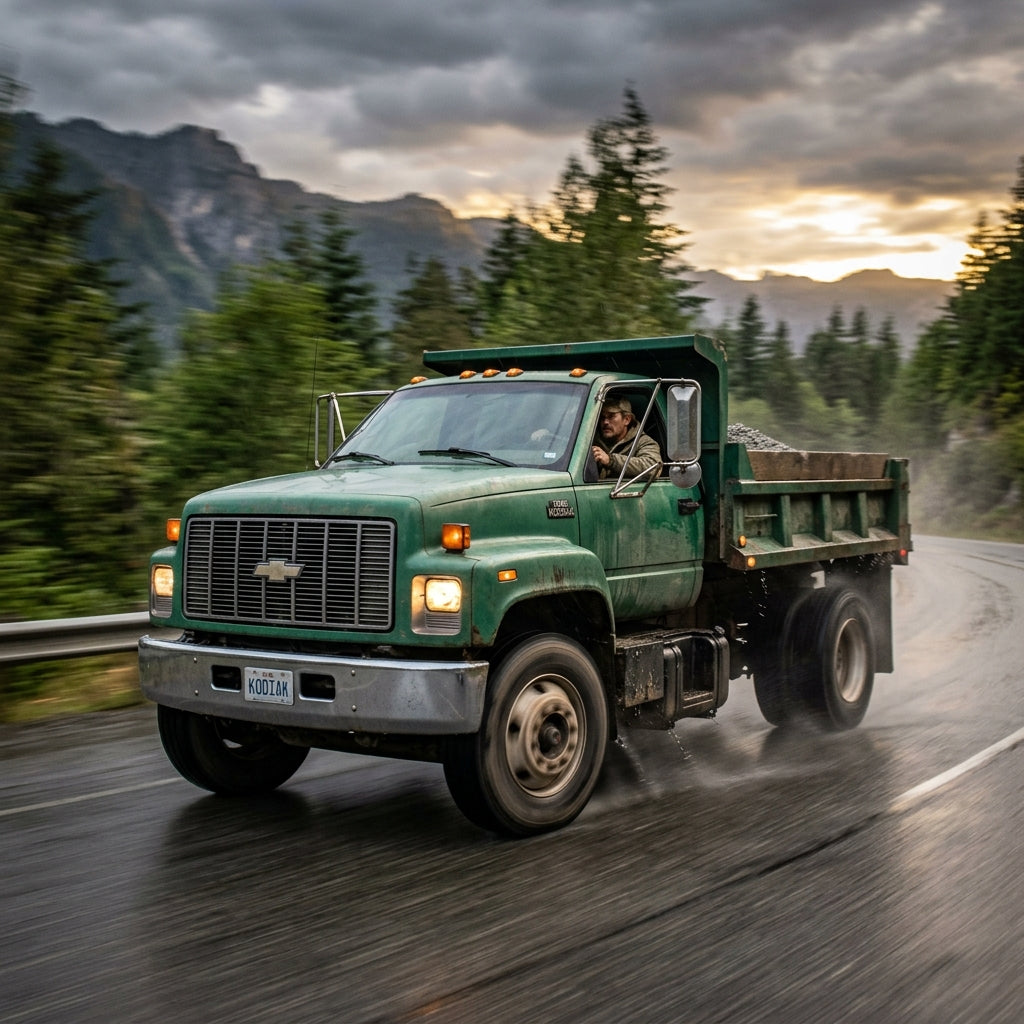 Action Shot: Chevrolet Kodiak Driving Fast
