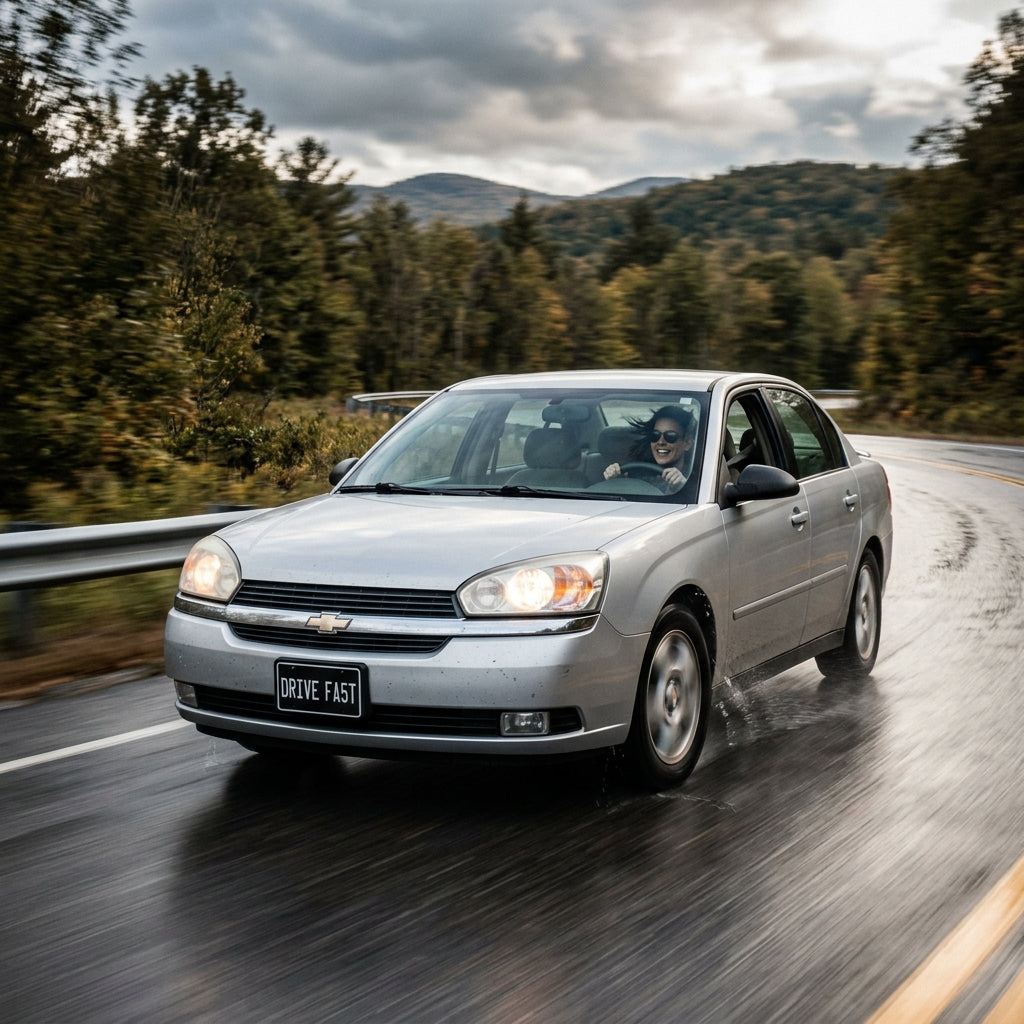 Action Shot: Chevrolet Malibu Driving Fast