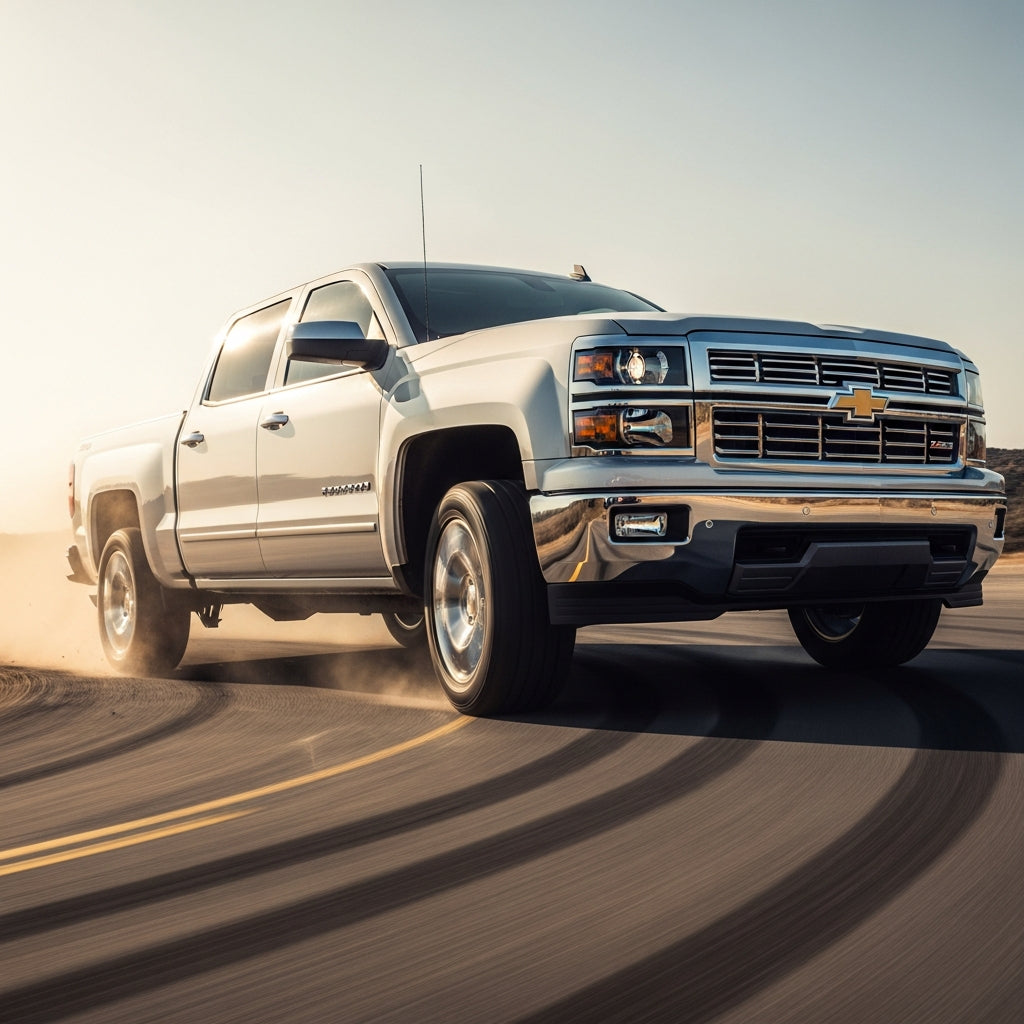 Action Shot: Chevrolet Silverado Driving Fast