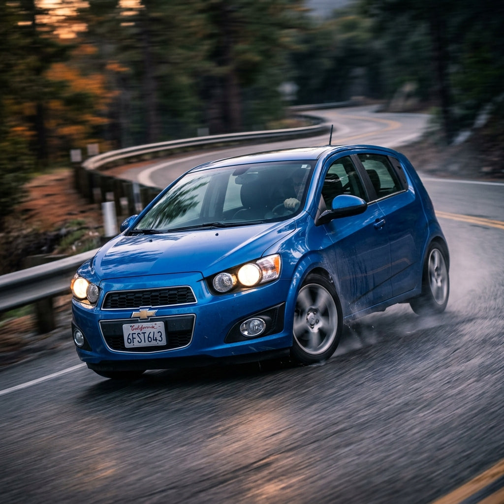 Action Shot: Chevrolet Sonic Driving Fast