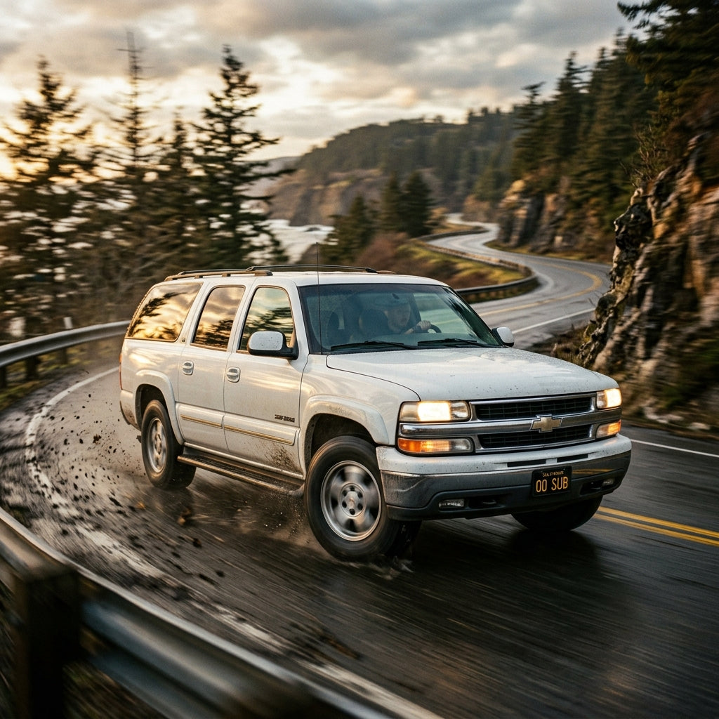 Action Shot: Chevrolet Suburban Driving Fast