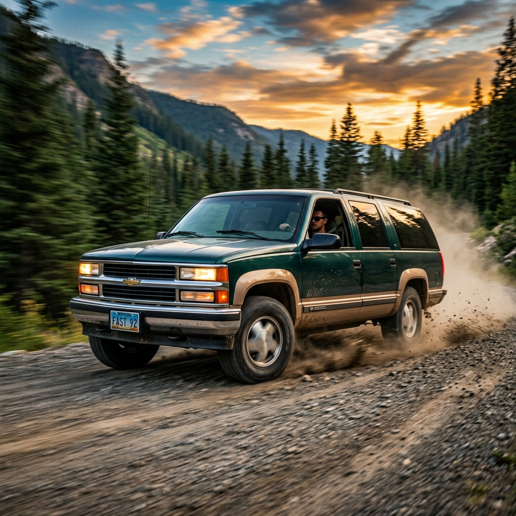 Action Shot: Chevrolet Suburban Driving Fast