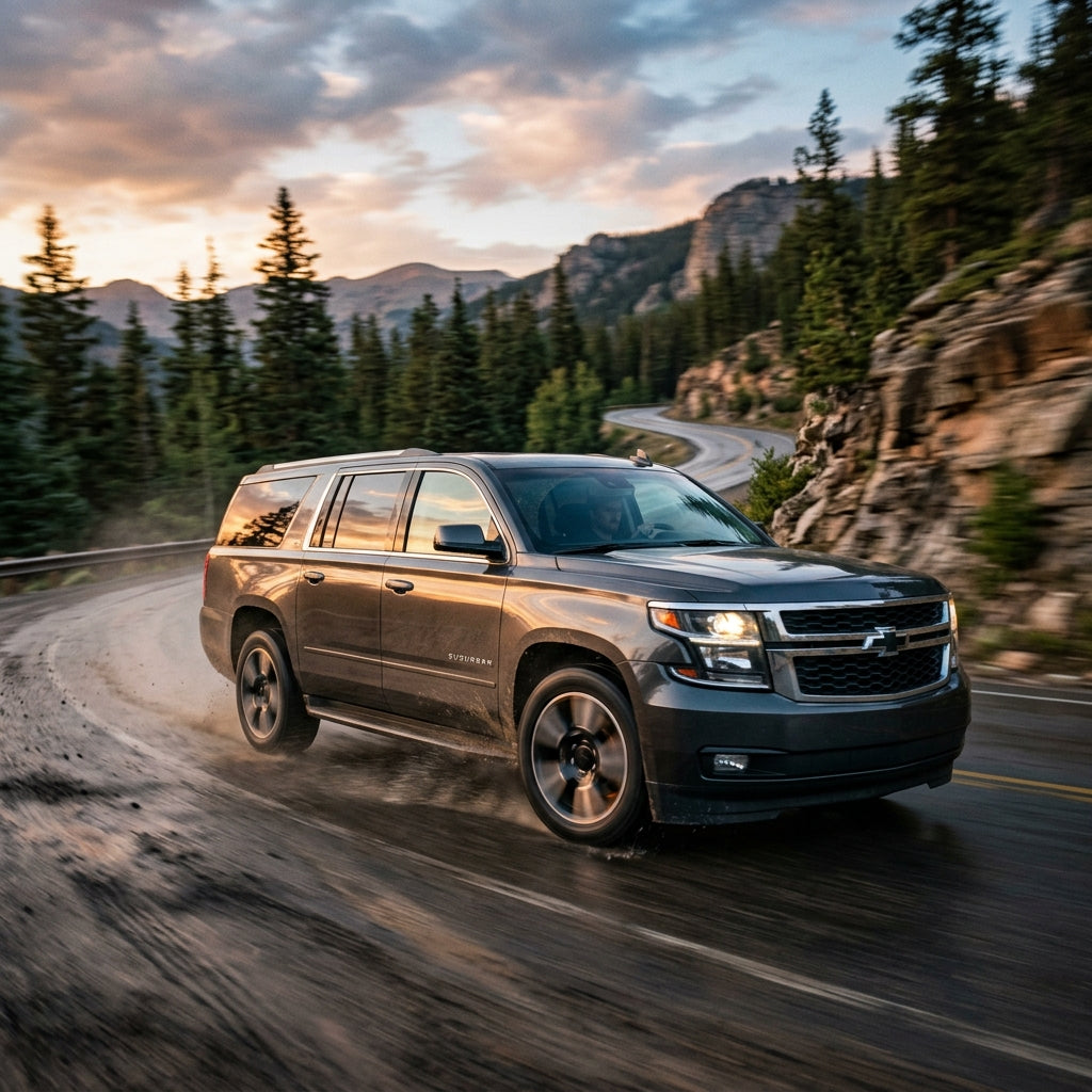Action Shot: Chevrolet Suburban Driving Fast