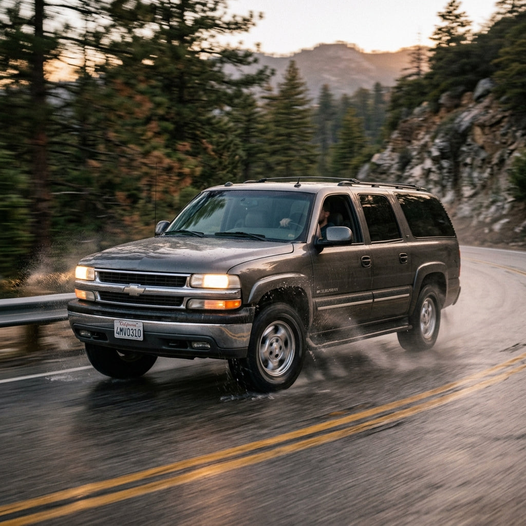 Action Shot: Chevrolet Suburban Driving Fast