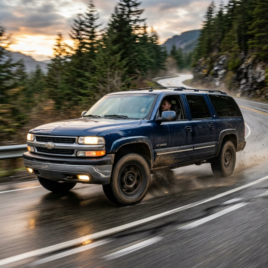 Action Shot: Chevrolet Suburban 2500 Driving Fast