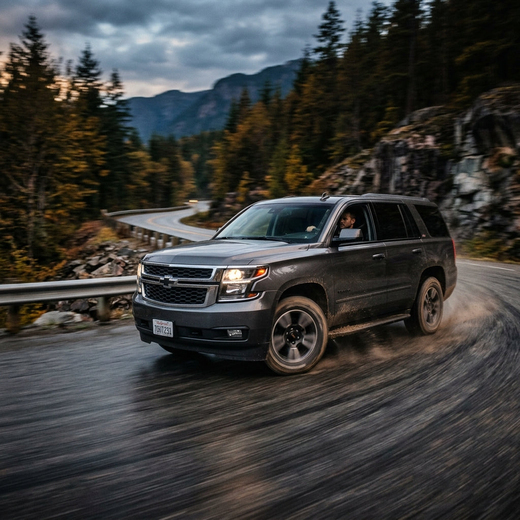 Action Shot: Chevrolet Tahoe Driving Fast