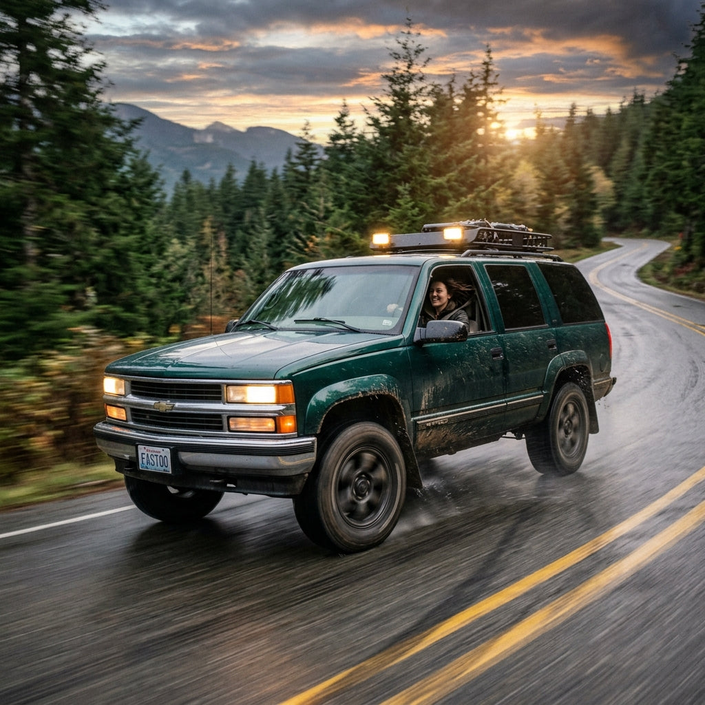 Action Shot: Chevrolet Tahoe Driving Fast