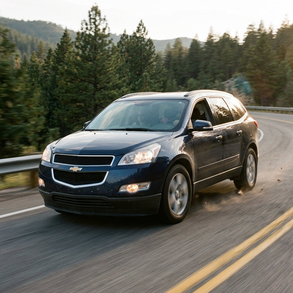 Action Shot: Chevrolet Traverse Driving Fast