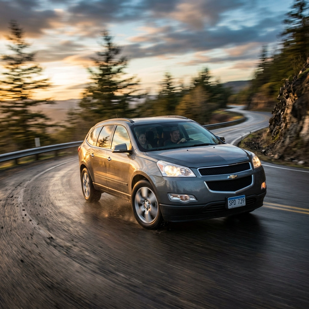Action Shot: Chevrolet Traverse Driving Fast