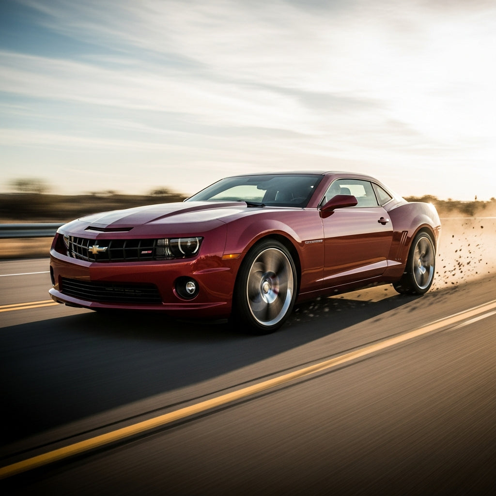 Action Shot: Chevrolet Camaro Driving Fast