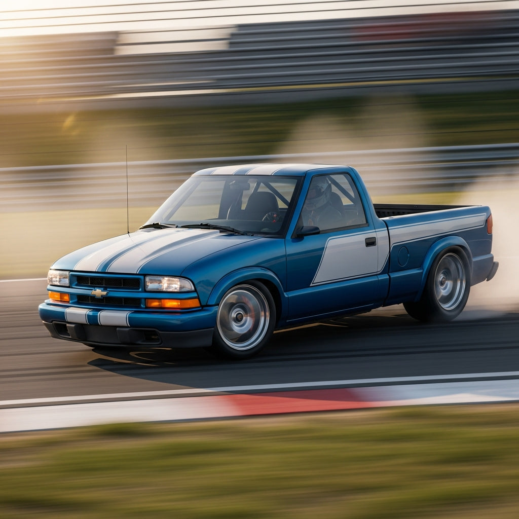 Action Shot: Chevrolet, GMC S10, Sonoma Driving Fast