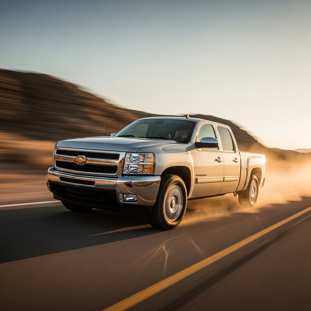 Action Shot: Chevrolet, GMC Silverado, Sierra Driving Fast