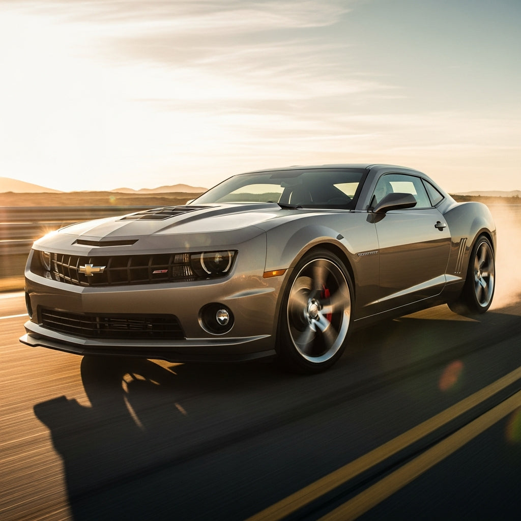 Action Shot: Chevy Camaro Driving Fast