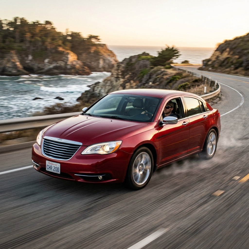Action Shot: Chrysler 200 Driving Fast
