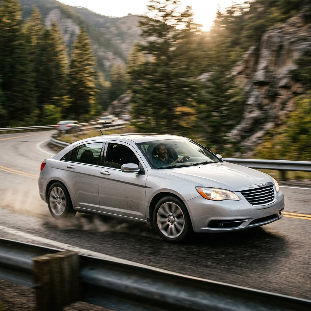 Action Shot: Chrysler 200 Driving Fast