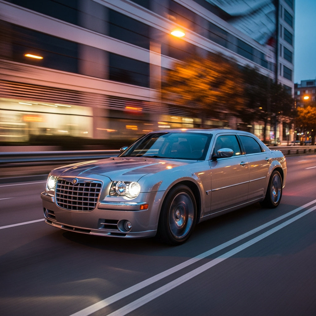 Action Shot: Chrysler 300 Driving Fast