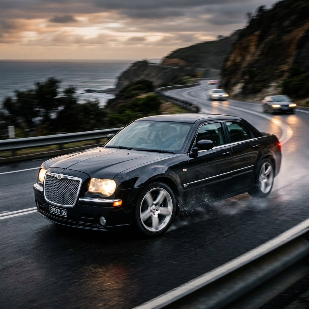 Action Shot: Chrysler 300 Driving Fast