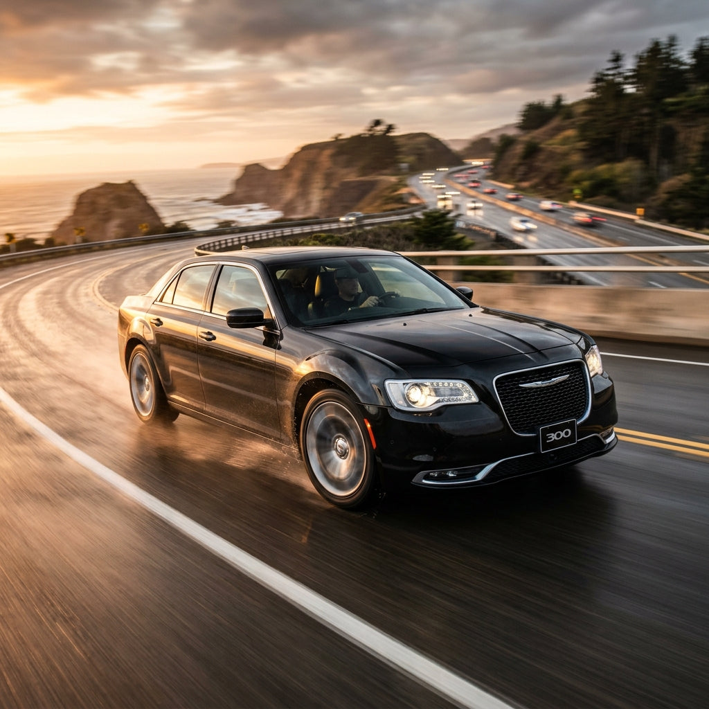Action Shot: Chrysler 300 Driving Fast
