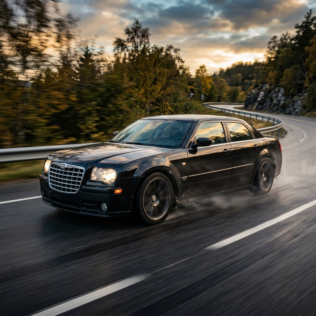 Action Shot: Chrysler 300 Driving Fast
