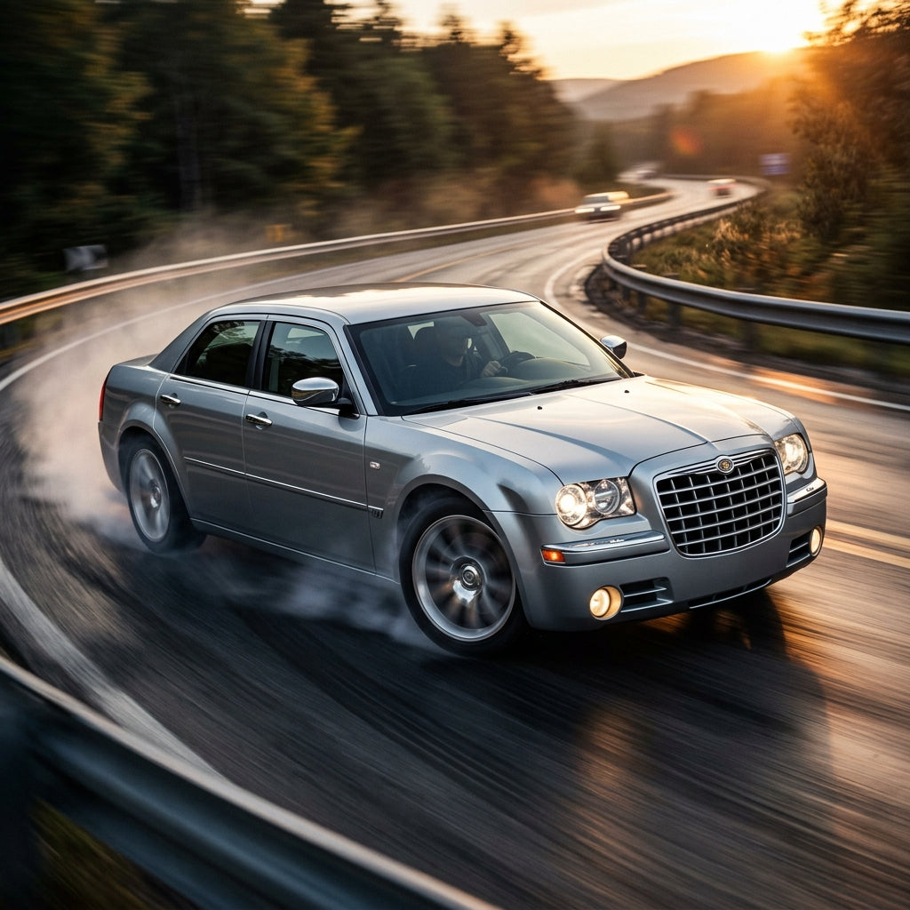 Action Shot: Chrysler 300 Driving Fast