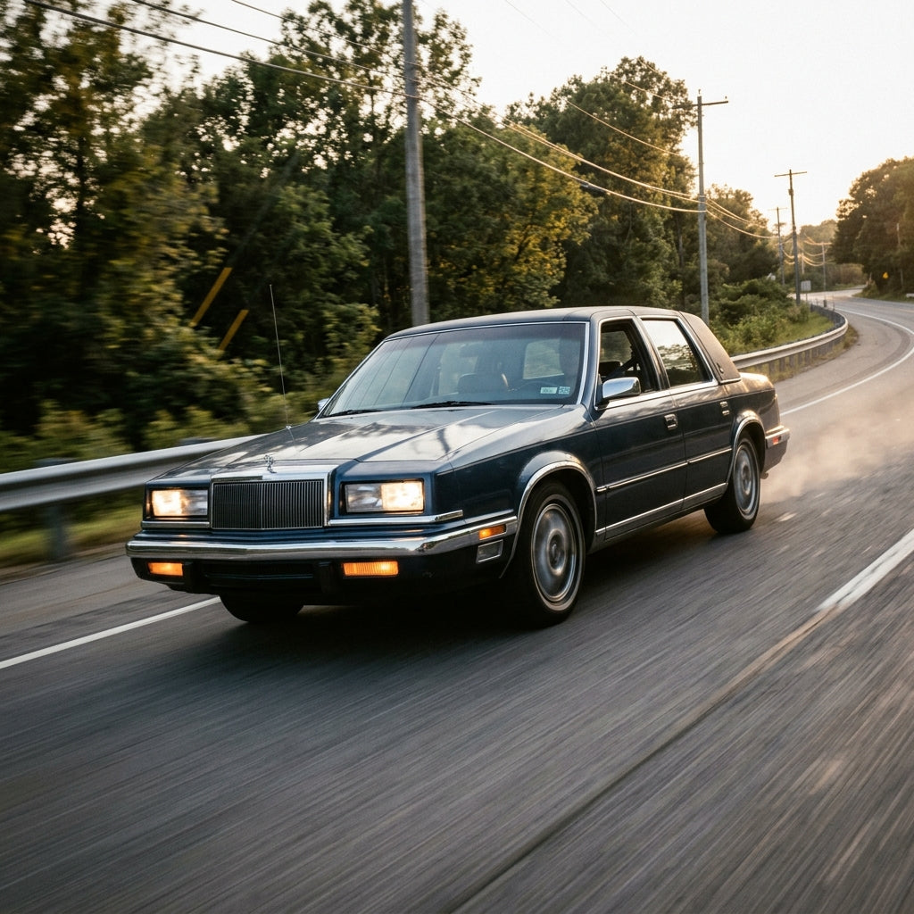 Action Shot: Chrysler Imperial,New Yorker Driving Fast