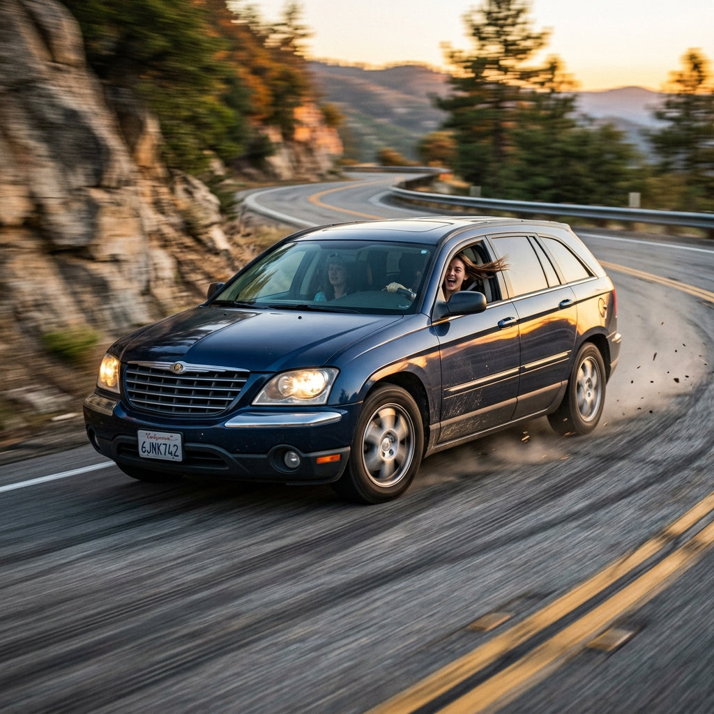 Action Shot: Chrysler Pacifica Driving Fast