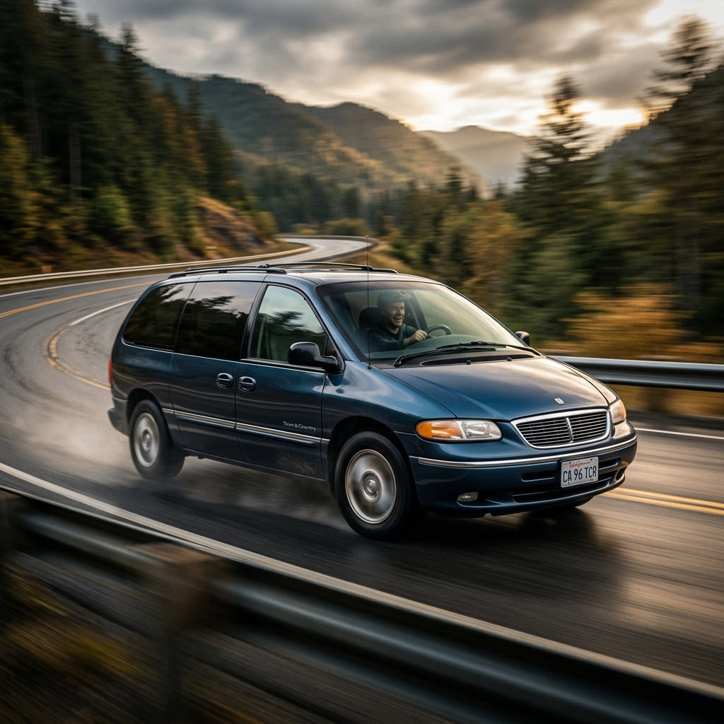 Action Shot: Chrysler Town & Country Driving Fast