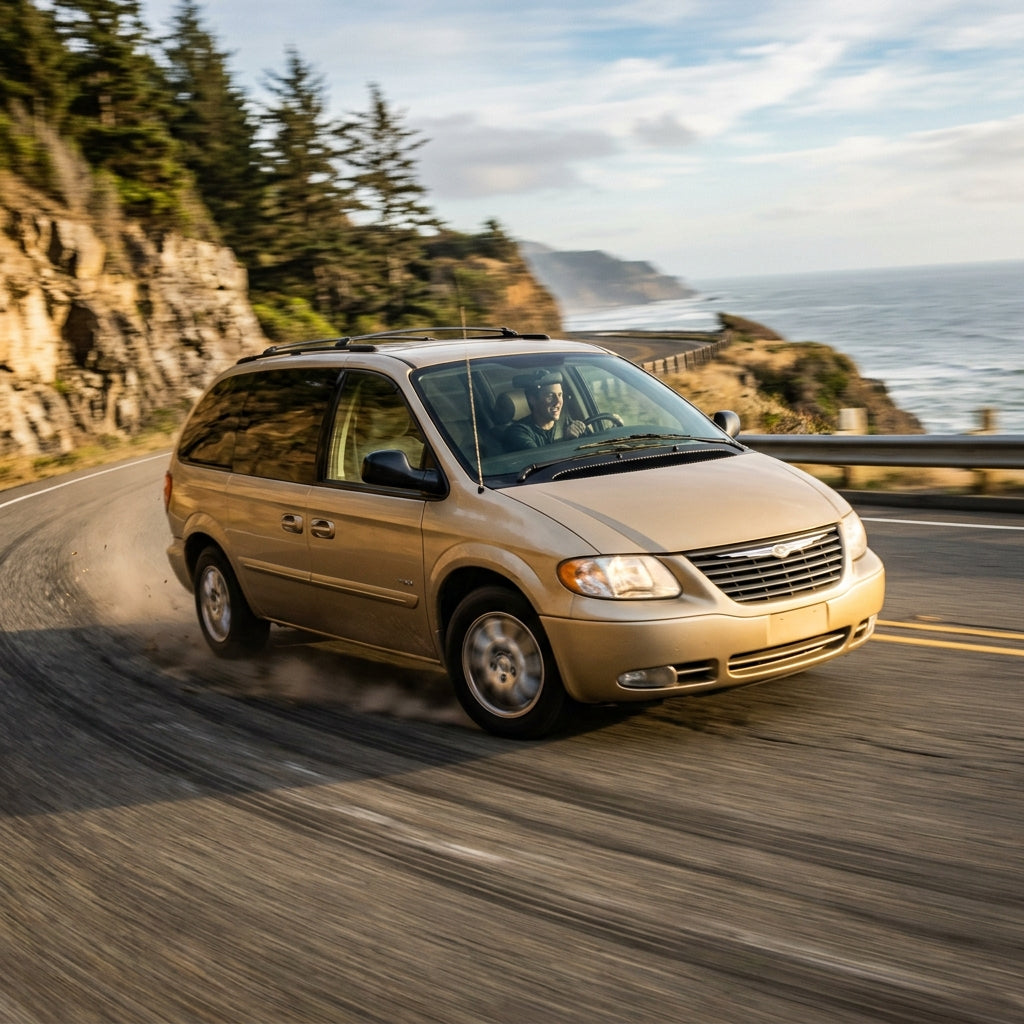 Action Shot: Chrysler Town & Country Driving Fast