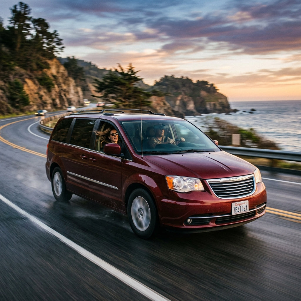 Action Shot: Chrysler Town & Country Driving Fast