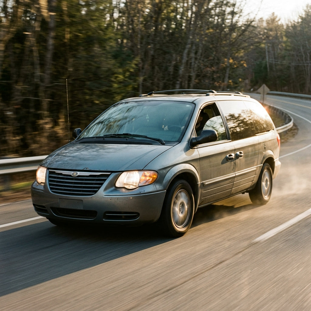 Action Shot: Chrysler Town & Country Driving Fast