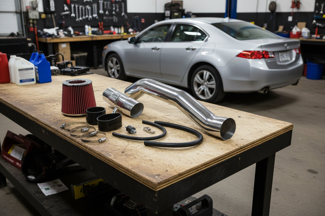 Cold Air Intake for Acura TSX (2010-2012) 3.5L V6 Engine Red Default Title