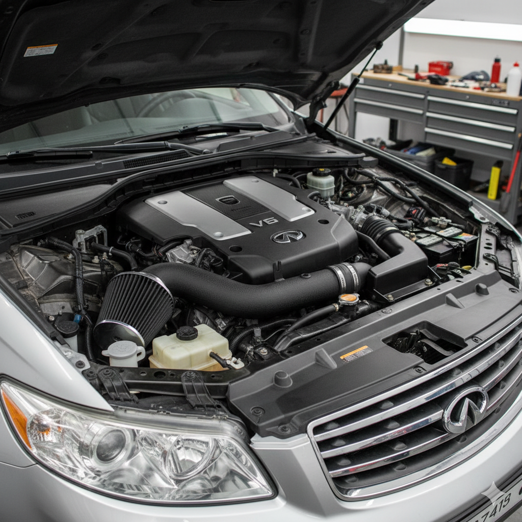 Cold Air Intake for Infiniti G35 FX35 & Nissan 350Z (2003-2006) 3.5L Engine - Black