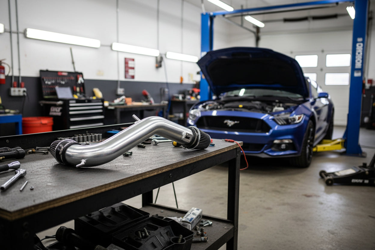 Cold Air Intake for Ford Mustang (2015-2016) 5.0L V8 Engine - Black Default Title