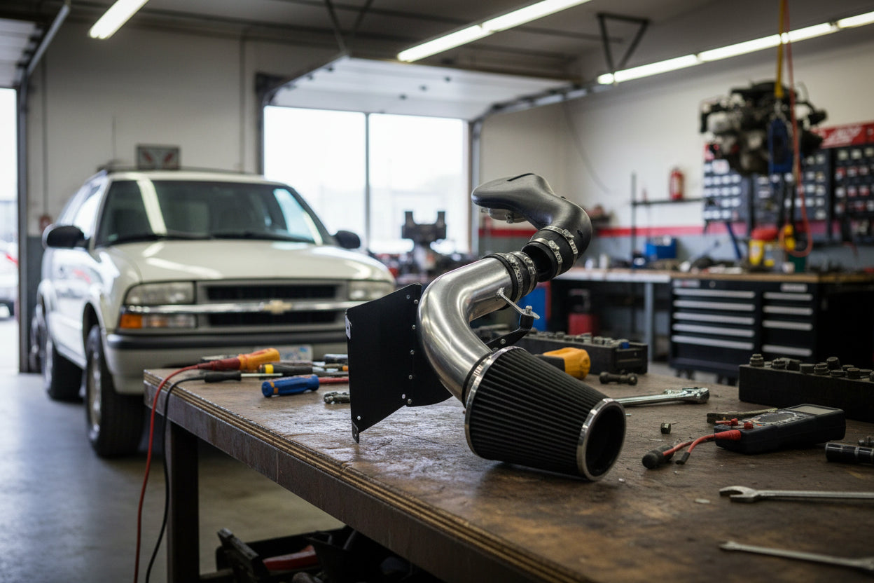 Cold Air Intake for GMC Jimmy Sonoma / Chevy S10 Blazer (1996-2004) 4.3L Engine - Black Default Title