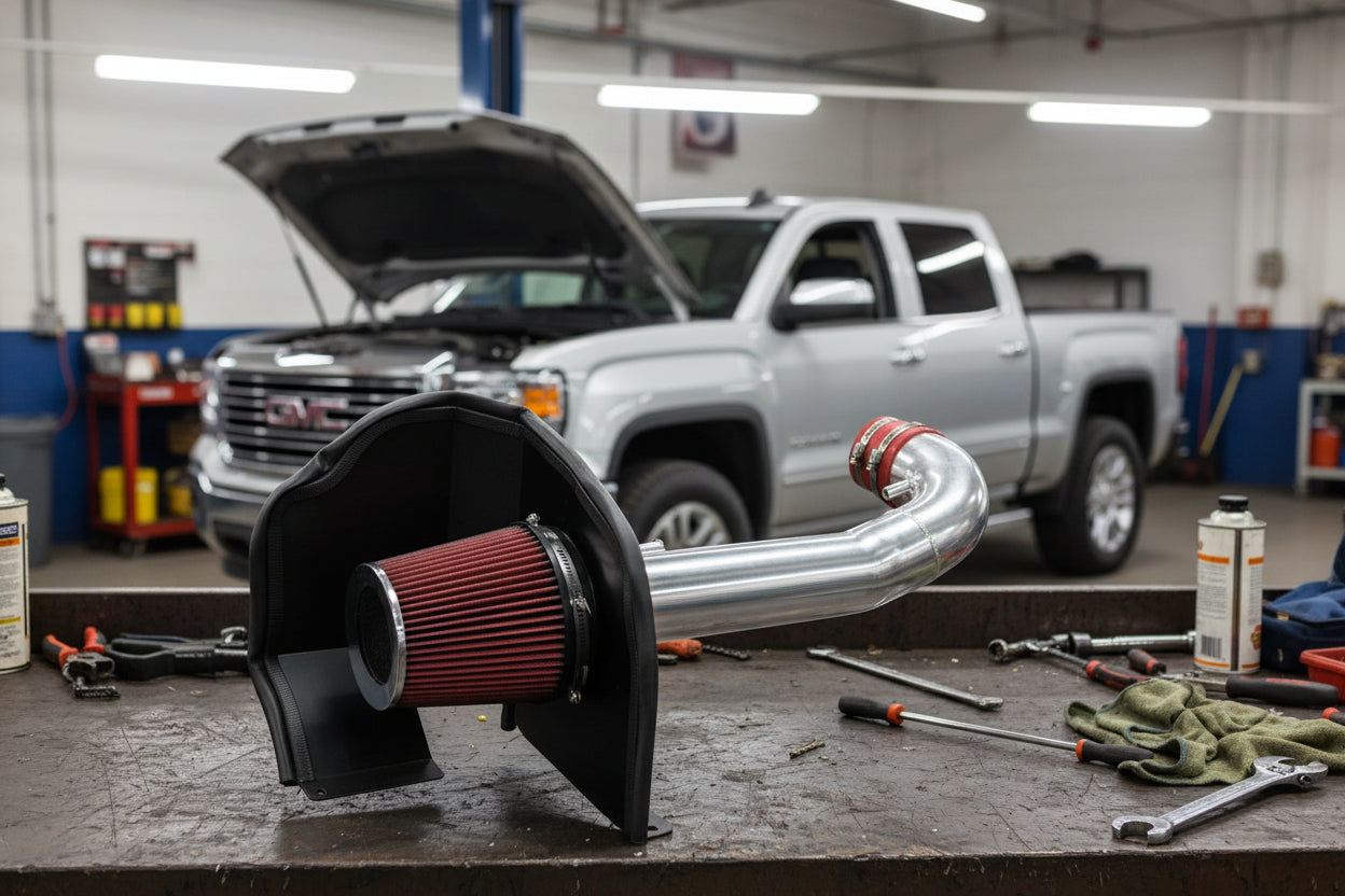 Cold Air Intake for Chevy Silverado 1500/GMC Sierra 1500 (2014-2018) 4.3L V6 Engines Red Default Title