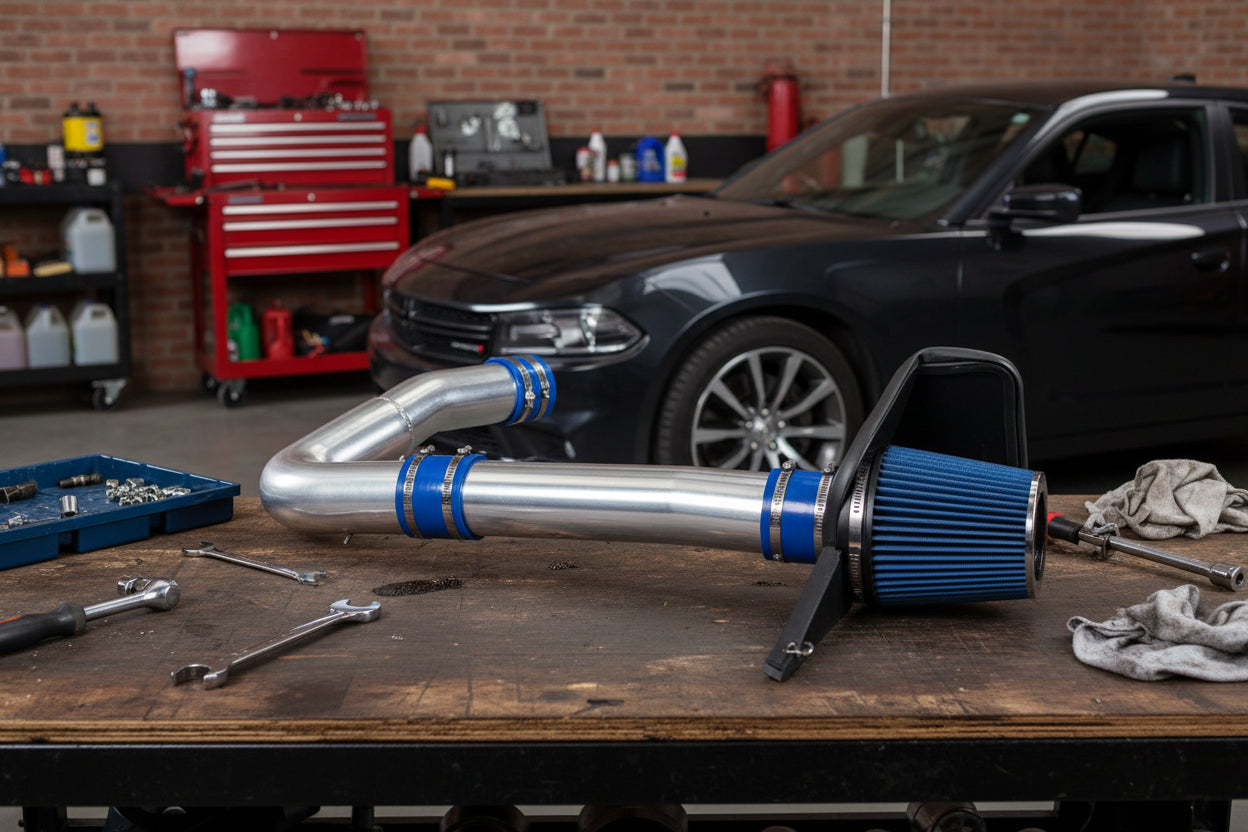 Cold Air Intake Kit for Dodge Challenger/Charger (2011-2018) 3.6L V6 Engine Blue Default Title