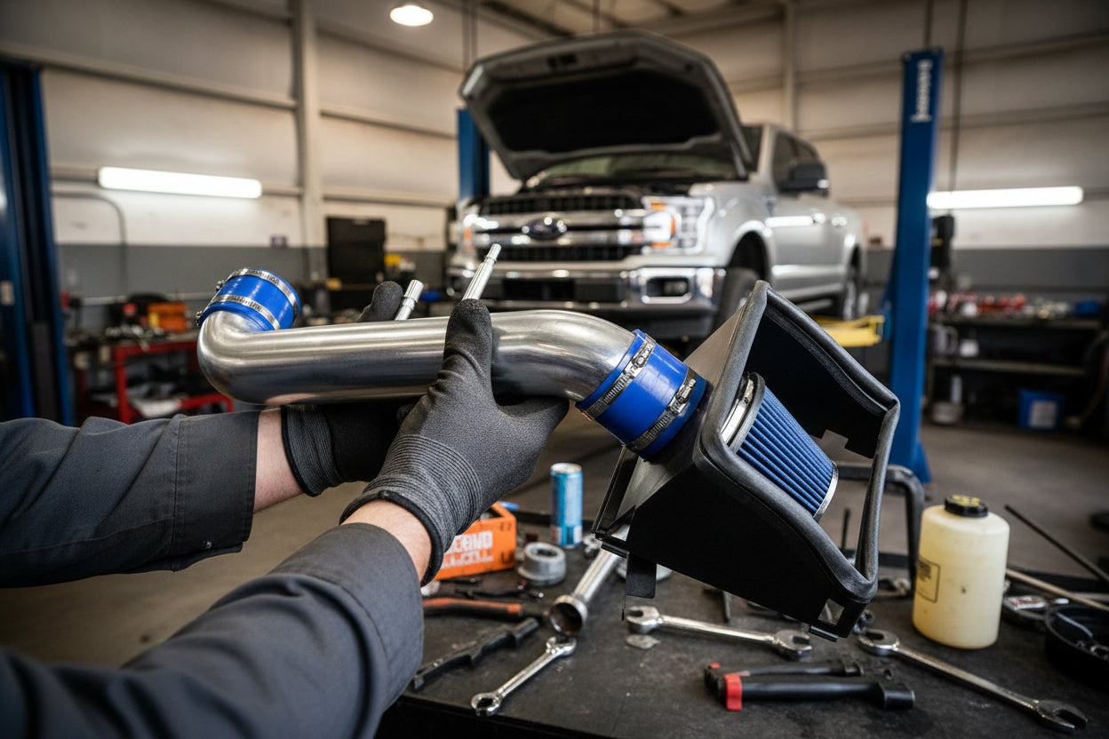 Cold Air Intake for Ford F-150 (2015-2020) 5.0L V8 Engine Blue Default Title