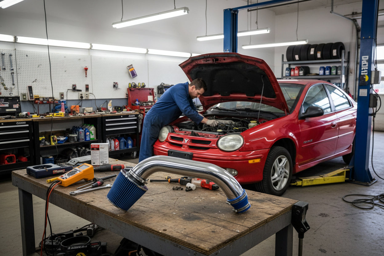 Cold Air Intake for Dodge Neon (1995-1999) 2.0L 4 Cylinders Engine Blue Default Title
