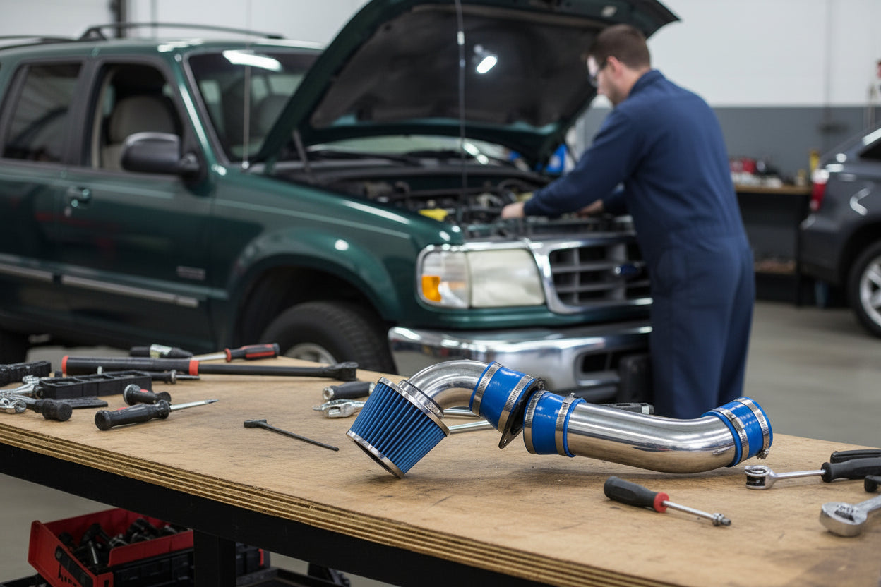 Cold Air Intake Kit for Ford Explorer (1997-2000) with 4.0L SOHC V6 Engine Blue Default Title