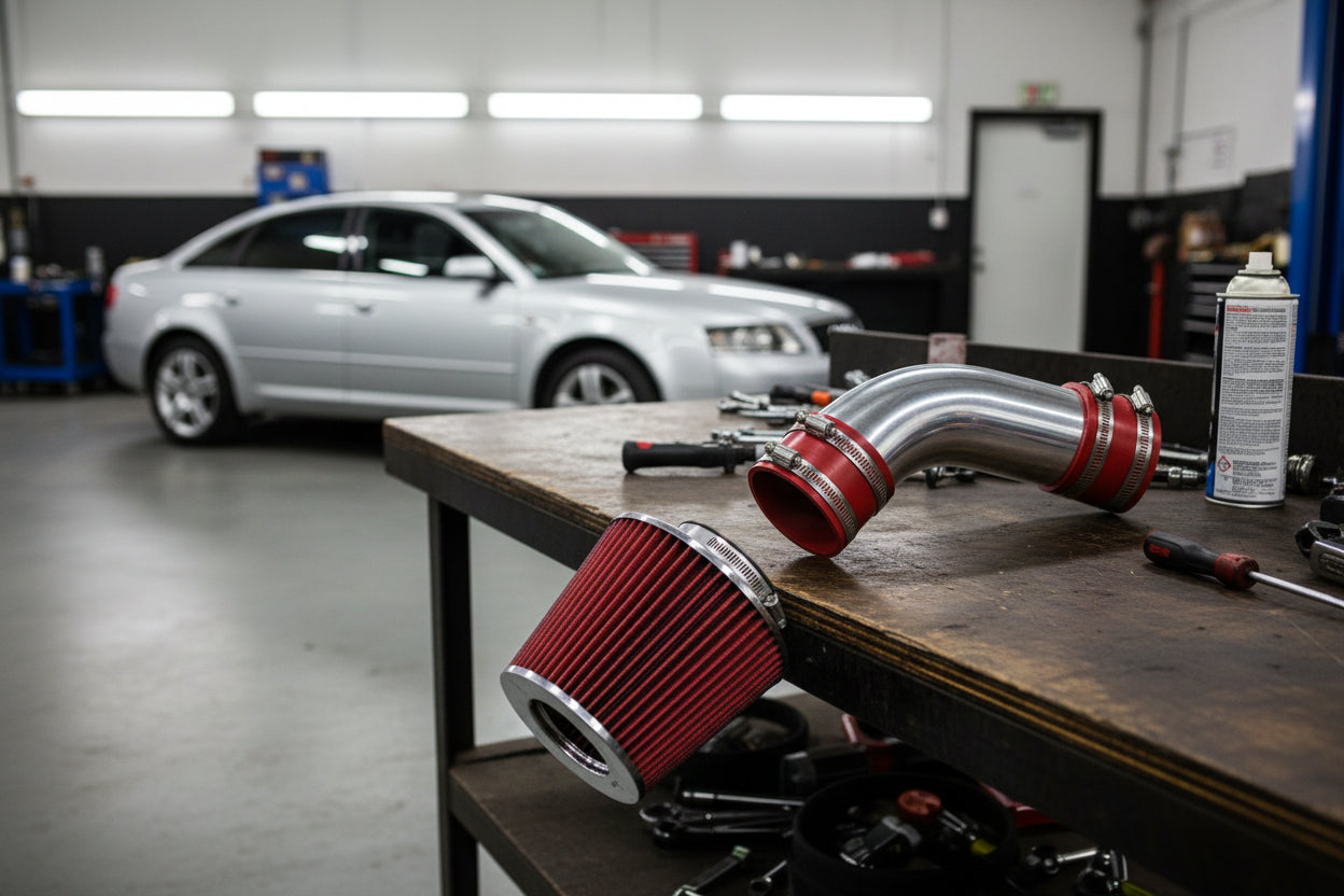 Sport Air Intake System for Audi A6 (2002-2005) with 3.0L SFI V6 Engine Red Default Title