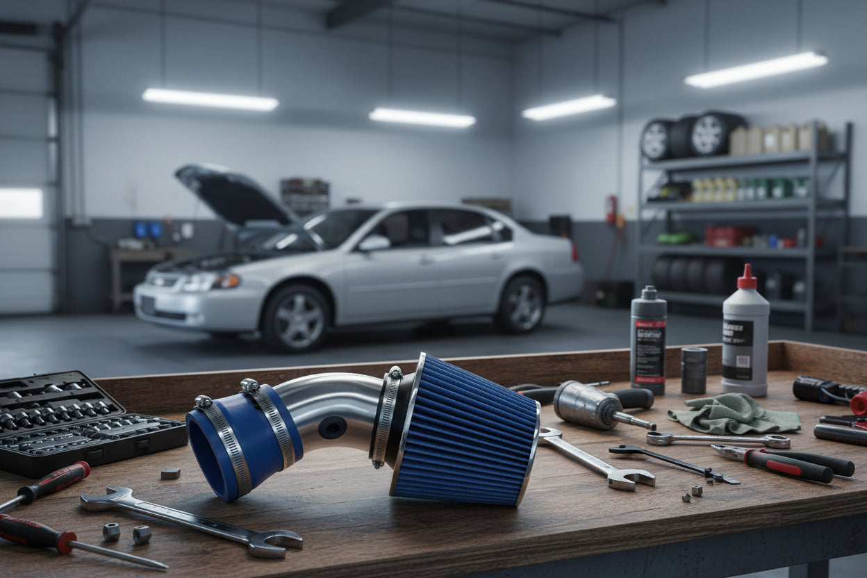 Ram Air Intake Kit for Chevrolet Impala (2000-2005) with 3.8L V6 Engine Blue Default Title