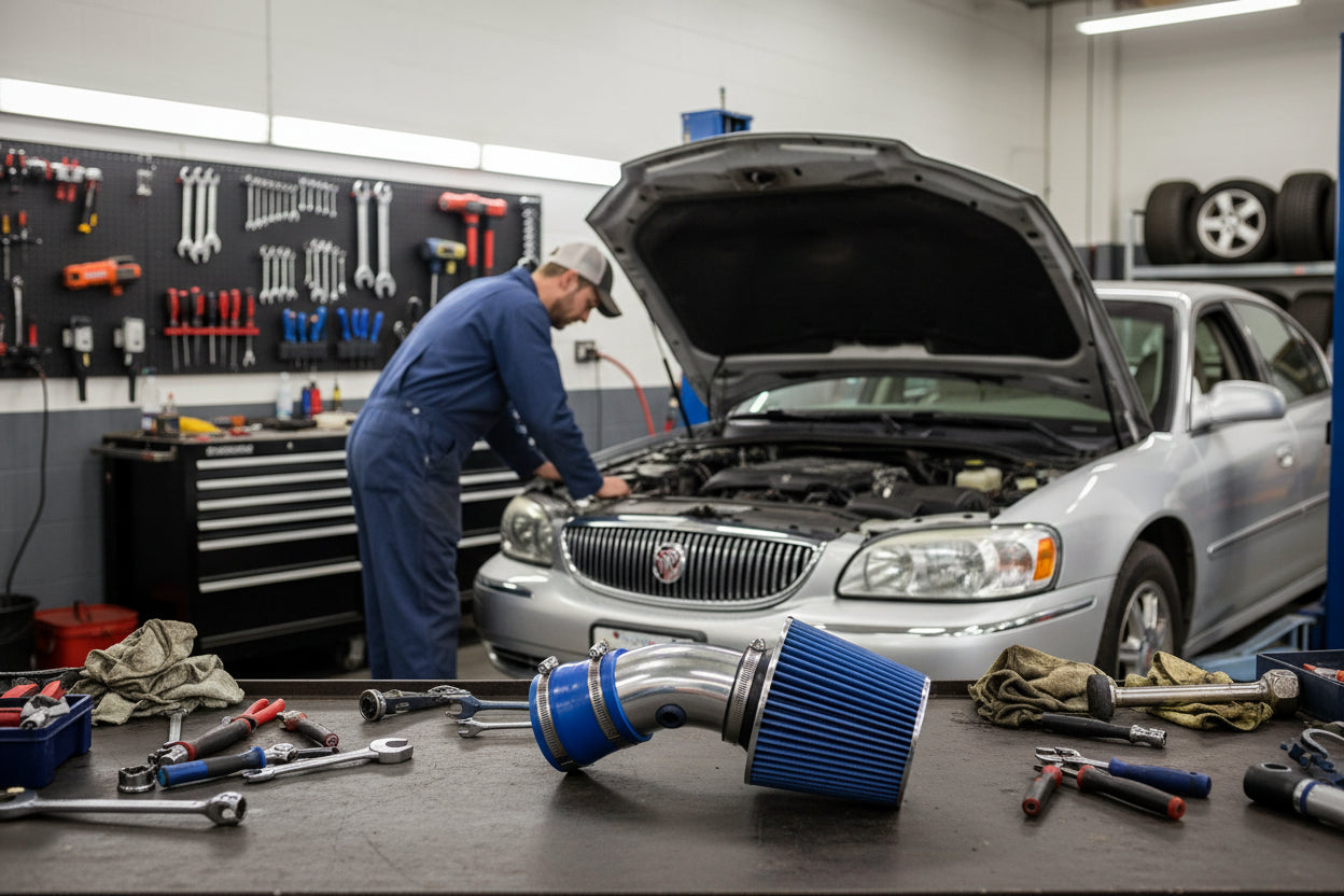 Ram Air Intake Kit for Buick Park Avenue (1997-2005) with 3.8L V6 Engine Blue Default Title