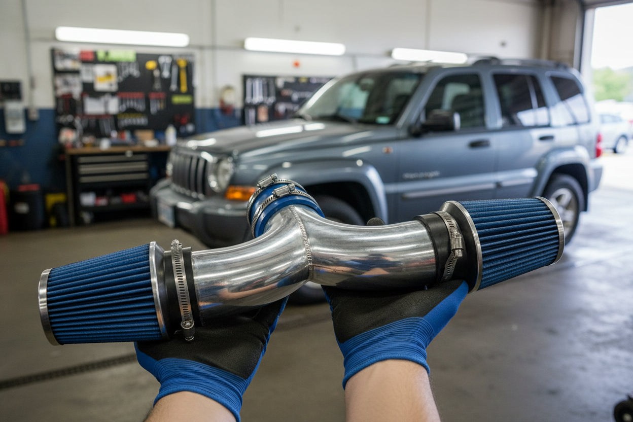 Cold Air Intake for Jeep Liberty (2004-2009) 3.7L V6 Engine - Blue Default Title