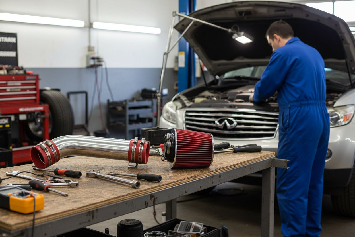 Ram Air Intake for Infinity FX35 (2003-2006) 3.5L V6 Engine - Red Default Title