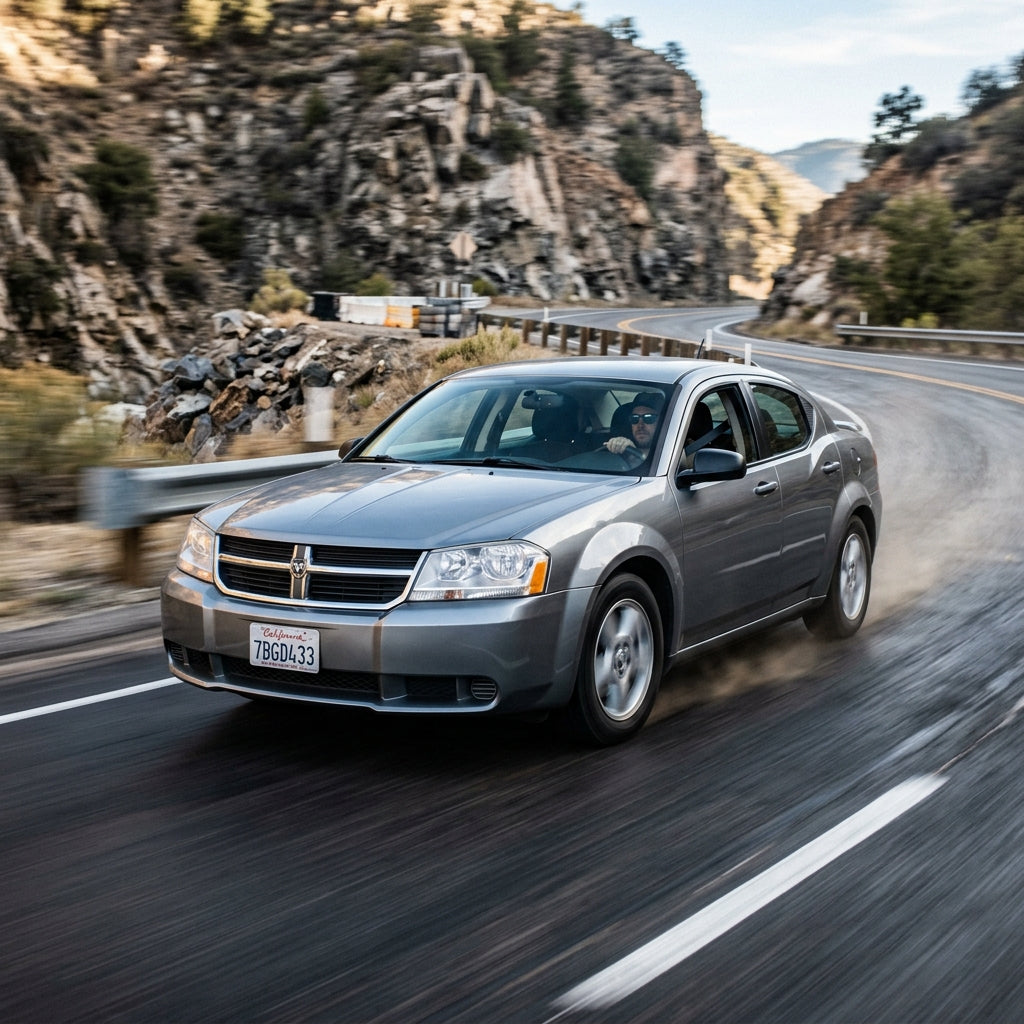 Action Shot: Dodge Avenger Driving Fast