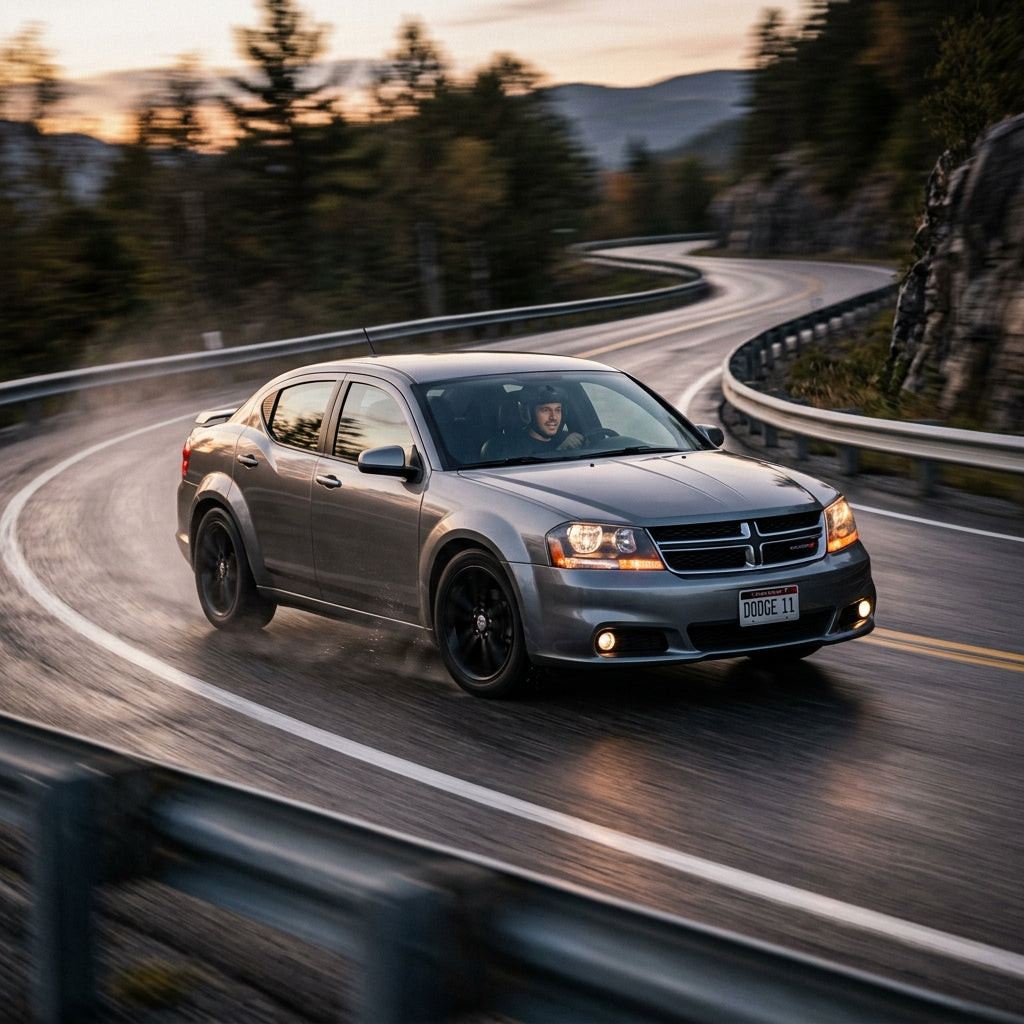Action Shot: Dodge Avenger Driving Fast