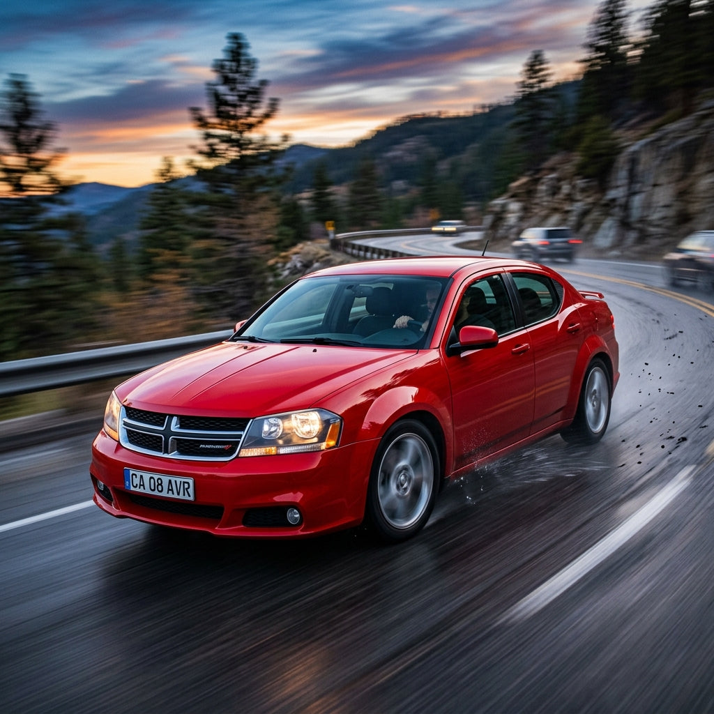 Action Shot: Dodge Avenger Driving Fast